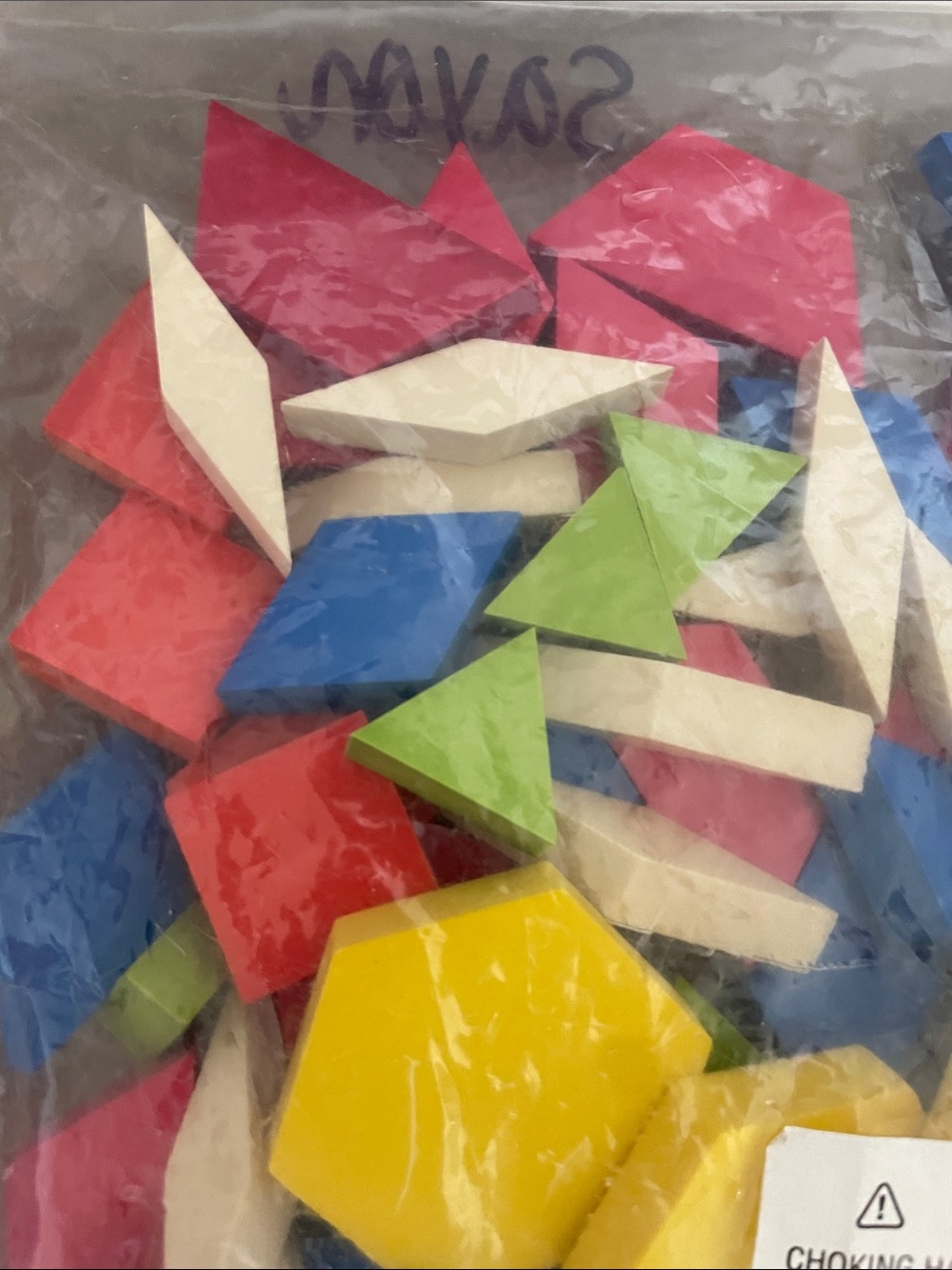 Saxon Math Pattern Blocks Set - Multicolor For Grades K-3 Incomplete - Picture 4 of 4